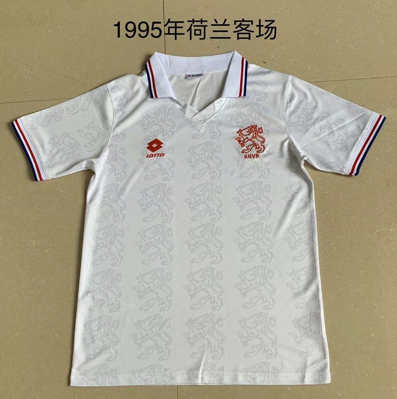 AAA Quality Netherlands 1995 Away White Soccer Jersey